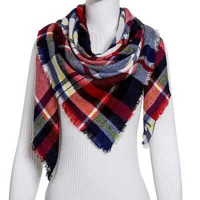 esign Women Triangles Scarf Long Scarves Shawl Autumn Winter - ROUTINE FASHION